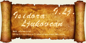 Isidora Ljukovčan vizit kartica